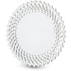 AICO Michael Amini Montreal Round Facet Silver Mirror 8017