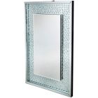 AICO Michael Amini Montreal Rectangular Framed Wall Mirror w/LED Lighting 265H