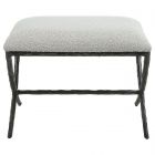 Uttermost Brisby Gray Fabric Small Bench (Dropshippable)