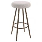 Uttermost Braven White Fabric Counter Stool (Dropshippable)