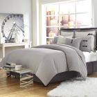 AICO Michael Amini Fusion 7pc Queen Duvet Set, Gray (Promo)