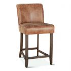 Home Trends & Designs Buddy 20" Tan Leather Counter Chair G201-374CC-341-80 (Dropshippable)