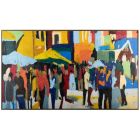 John Richard Urban Days 71.25 x 41 Art Frame