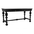 Noir Furniture Portuguese 60" Small Desk, Hand Rubbed Black