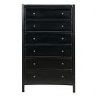 Noir Furniture Hampton Tall Boy, Hand Rubbed Black