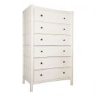 Noir Furniture Hampton Tall Boy, White Wash