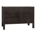 Noir Furniture Conrad 6 Drawer Dresser, Pale