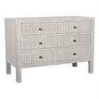 Noir Furniture Conrad 6 Drawer Dresser, White Wash