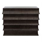 Noir Furniture Ava Dresser, Hand Rubbed Black with Light Brown Highlights