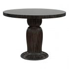 Noir Furniture Portobello Hand Rubbed Black Dining Table, Light Brown