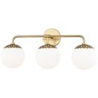 Mitzi Paige 3 Light Bath And Vanity - Aged Brass (Dropshippable)