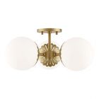 Mitzi Paige 3 Light Semi Flush - Aged Brass (Dropshippable)
