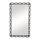 Lily Koo Hart Rectangular Mirror in Black Lacquer