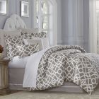AICO Michael Amini Harper 9pc Queen Comforter Set, Natural (Promo)