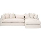 Essentials For Living Stitch & Hand Haven 110" Right Facing Lounge Sofa in Bisque