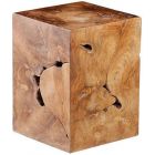 Phillips Collection Teak Slice Stool, Square (Dropshippable)