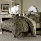 AICO Michael Amini Imperial 10pc King Comforter Set, Bronze (Promo)