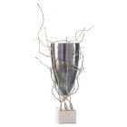 John Richard Profusion of Saplings in Nickel with Glass Vase - (Quick Ship)