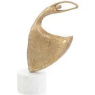 John Richards Windswept Waltz Sculpture on Marble, Gold