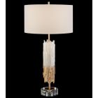 John Richard 35" Gold Leaf Selenite Table Lamp - #JRL-9872 (Dropshippable)