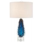 John Richard 28.5" Amalfi Blue and Clear Glass Table Lamp #JRL-9959 - (Quick Ship) (Dropshippable)