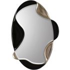 John Richards Bliss Mirror in Black and Silver Leaf