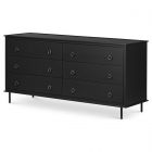 Moe's Home Collection Reagan 6 Drawer Dresser in Black