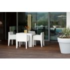 Vondom Jut 35.5" x 35.5" Lacquered Dining Set in White