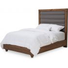 AICO Michael Amini Kathy Ireland Brooklyn Walk Queen Channel Tufted Panel Bed (CL1A) - CLEARANCE SALE