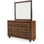 AICO Michael Amini Kathy Ireland Brooklyn Walk Dresser & Mirror (CL1A) - CLEARANCE SALE