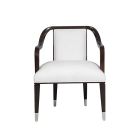 Lily Koo Lance Occasional Chair in Truffle, Parisian Silver