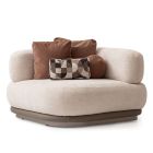 AICO Michael Amini Bristol Point Corner Unit in Saddle Brown