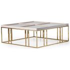 AICO Michael Amini Carmela Cocktail Table Shimmer Ivory (Promo)