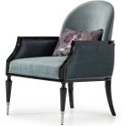 AICO Michael Amini La Francaise Accent Chair Azure Black