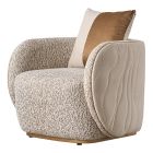 AICO Michael Amini Gineverra Chair, Biscotti in Ivory Gold