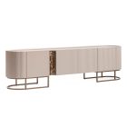 AICO Michael Amini Lisbon Media Cabinet in Silken Cream Bronze