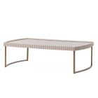AICO Michael Amini Lisbon Cocktail Table in Silken Cream Bronze