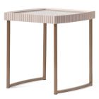 AICO Michael Amini Lisbon End Table in Silken Cream Bronze