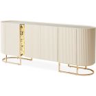 AICO Michael Amini Lisbon Console Table Silken Matte Cream