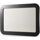 AICO Michael Amini Lisbon Wall Mirror Silken Matte Black