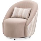 AICO Michael Amini Lucca Swivel Chair Silver