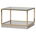 AICO Michael Amini Savannah Breeze Tall Cocktail Table in Bright Gold - Set Of 2 (Promo)