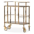 AICO Michael Amini Savannah Breeze Bar Cart in Bright Gold (Promo)