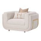 AICO Michael Amini Savannah Breeze Matching Chair in Bright Gold