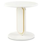 AICO Michael Amini Sassani End Table in Pearl White/Gold (Promo)