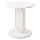 AICO Michael Amini Sassani Accent Table in Pearl White/Gold (Promo)