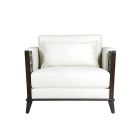 Lily Koo Lucca 1 Occasional Chair in Truffle, Dark Brass