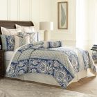 AICO Michael Amini La Rochelle 9pc Queen Comforter Set, Cadet (Promo)