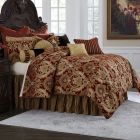 AICO Michael Amini Lafayette 12pc Queen Comforter Set, Red (Promo)