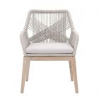 Essentials For Living Woven Loom Outdoor Arm Chair - Taupe/White, Pumice